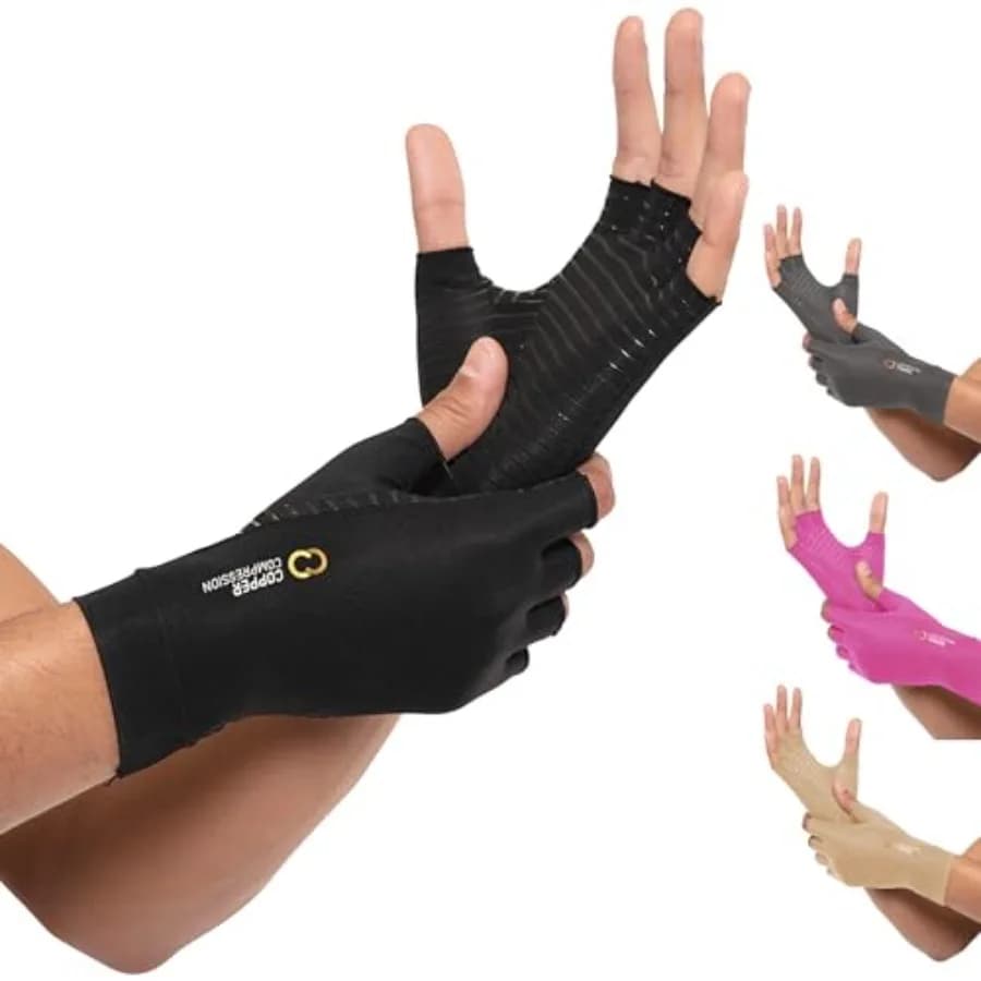 Arthritis Gloves Fingerless Arthritis Carpal Tunnel Pain Relief Gloves For Men and Women Hand Support Wrist Brace For Rheumatoi