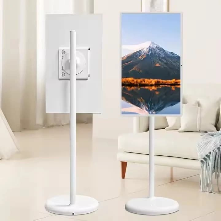Mini tablet Smart TV ricaricabile da 21,5/24 pollici per intrattenimento domestico con batteria Smart TV portatile da 32 pollici su ruota