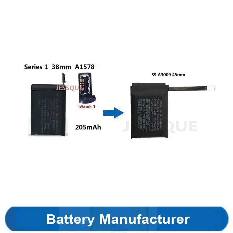 A1578 A1760 A1875 A2058 A2277 A2181 A2345 A2327 A2552 A3009 Batteria per Apple S1 S2 S3 S4 S5 S6 S7 S8 S9 SE Smart Watch