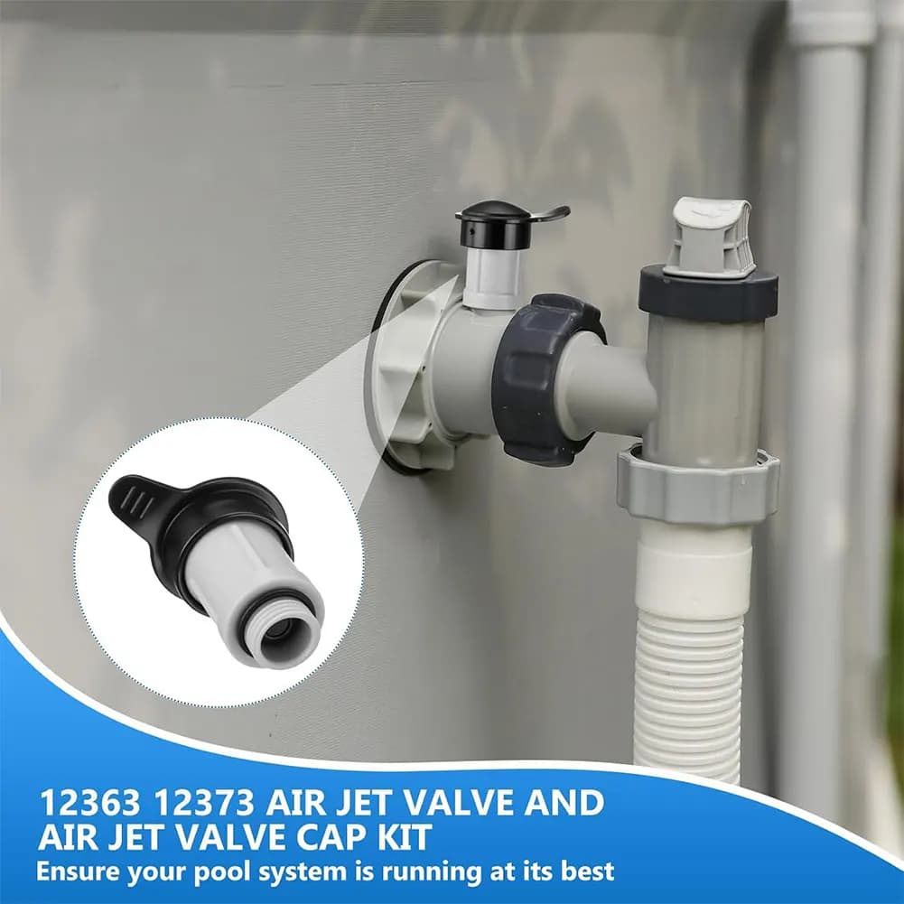 12363 12373 Air Jet Valve & Cap Pool Air Injector Cover for Pool Maintenance Swimming Pool Accessory