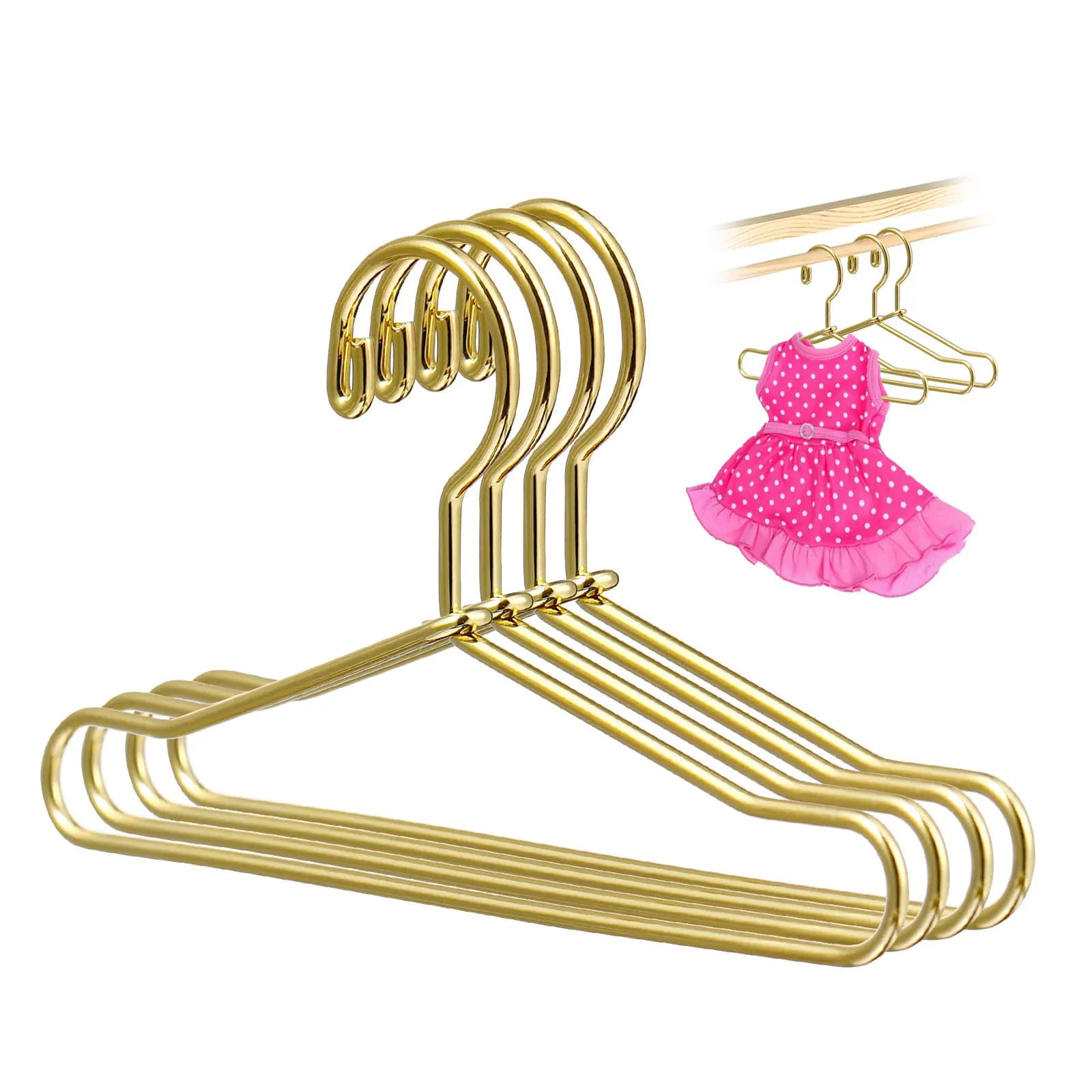 20Pcs Metal Miniature Clothes Hangers for Strong Rust Resistant Fine Craftsmanship Dollhouse Closet Storage Solution