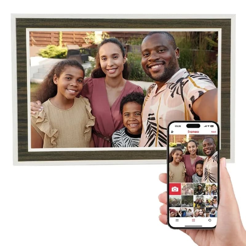 10.1 Inch WiFi Digital Picture Frame with 1280x800 HD IPS Touch Screen, 32GB Memory,Instantly Share Photos & Videos via Frameo A