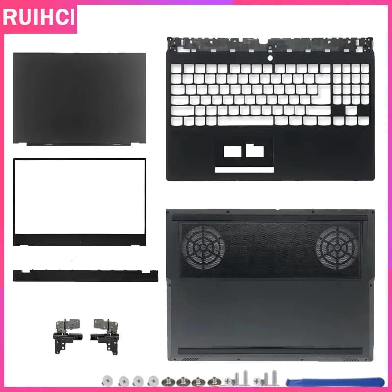 Nuovo per Lenovo Legion Y530 Y530-15ICH: Coperchio posteriore LCD, Cornice anteriore, Poggiapolsi, Base superiore e inferiore, Coperchio cerniere