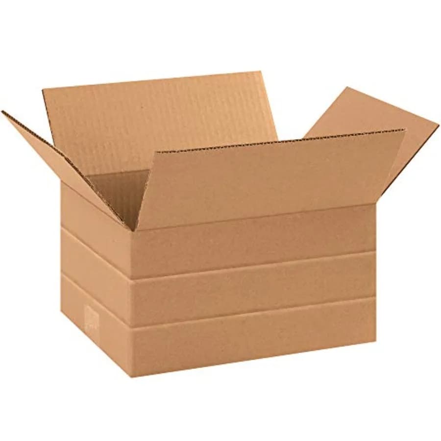 Scatole per spedizioni Aviditi Multi-Depth 10"L x 8"W x 6"H, confezione da 25, in cartone ondulato per imballaggio, trasloco e stoccaggio