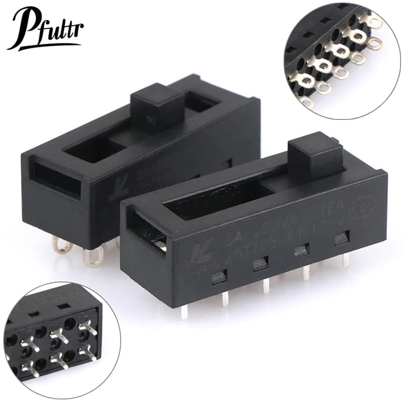 1Pc 8A 250VAC 4 posizioni 10 pin SS-24-2 interruttore a levetta cilindro aria calda e fredda per connettore asciugacapelli accessori per parrucchieri