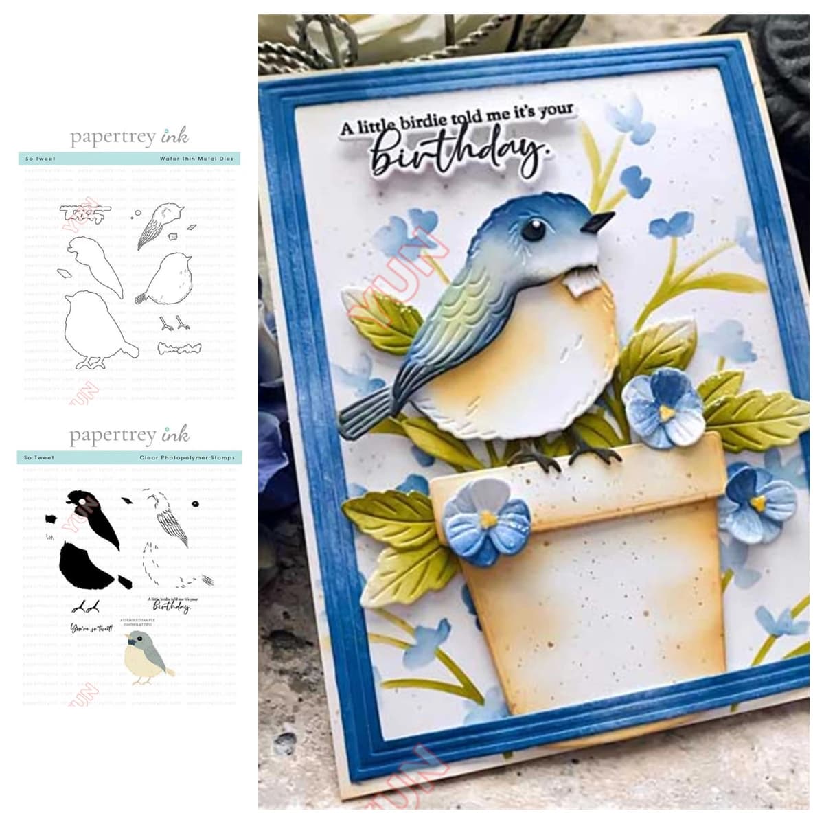 2025 New Stamps Dies Set Papertrey Ink so Tweet Cutting Dies DIY Scrapbooking Blessings Greeting Card Decoration Die Handmade