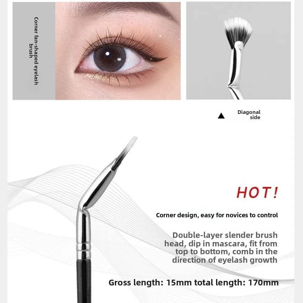 Angle 120 ° Foldable Angle Embedded Eyelash Brush Soft Sets Professional Mascara Brush Separator Tool for Natural Effect