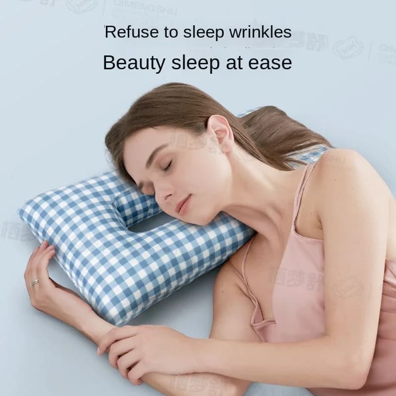 Cuscino per dormire sul fianco con protezione auricolare perforata, anti-pressione, a forma di orecchio d'elfo, cuscino laterale traforato