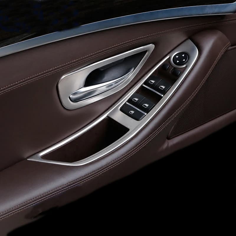Car Styling Interior Door Window Glass Switch Buttons Frame Covers Trim Stickers For BMW Series 5 F10 F18 Accessories Car