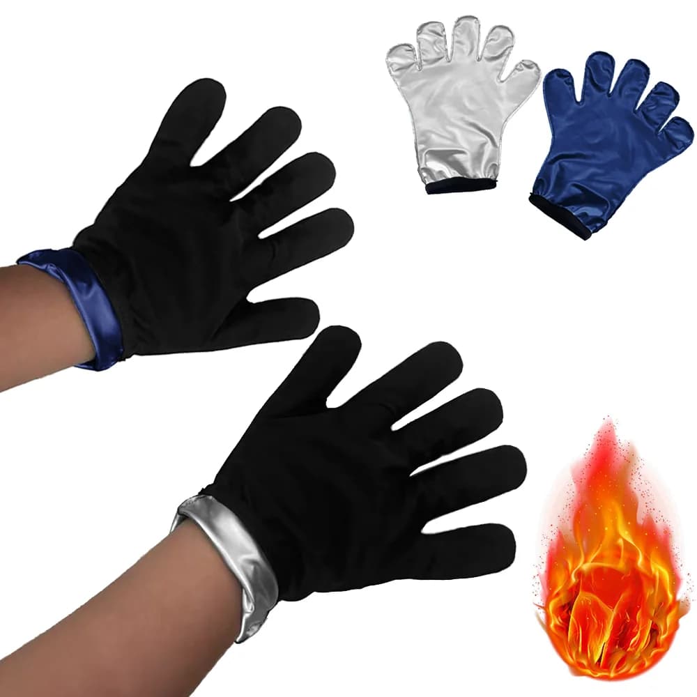1 Pair of Full Finger Gloves Sweating Gloves Hot Thermo Sweating Gloves Sauna Gloves Women Gym Fat Burning Gloves for Dry Hand