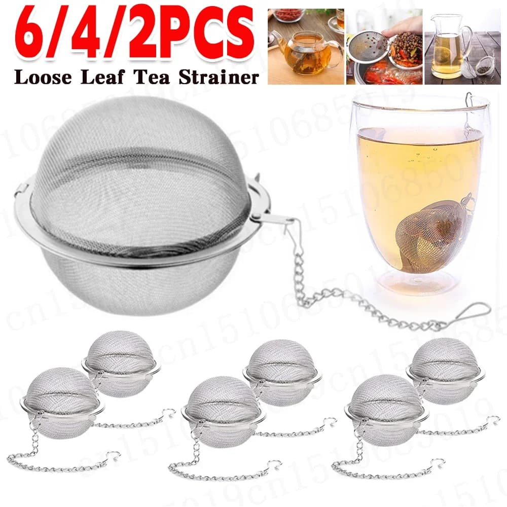 10-2 pieces stainless steel tea ball tea leaves bulk tea blanket infusors extra fine knit tea interval diffuser with chain