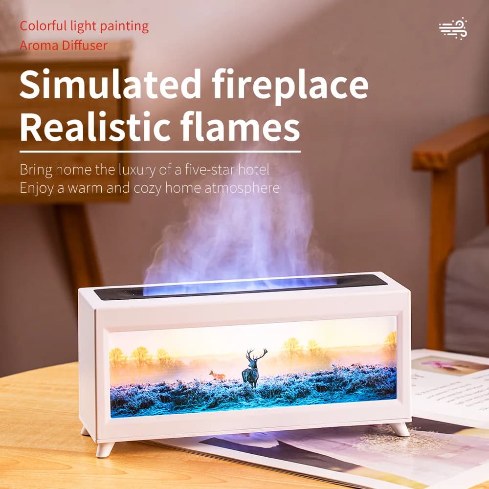 Nuovo Diffusore di Aromi con Effetto Luminoso, Umidificatore da Tavolo per Casa
