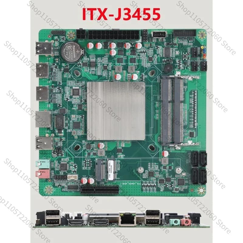 For N100 NAS Mainboard Dual 2.5G LAN Dual M.2 PCIe Slot Low Power Soft Router Storage Board