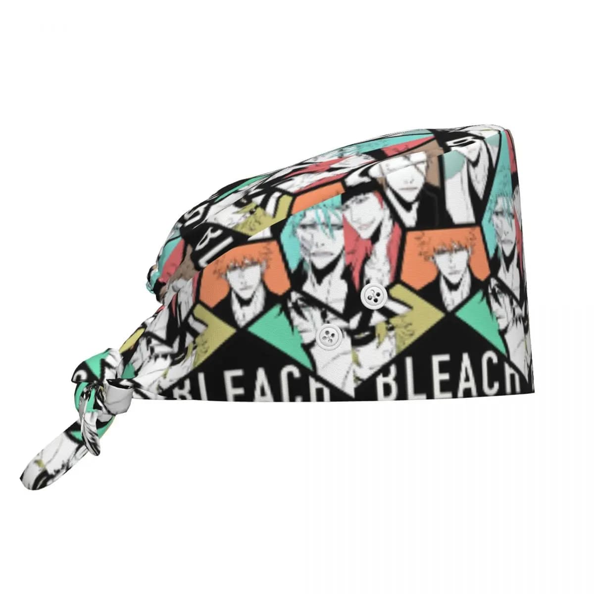Cappello Medico Personalizzato Bleach Anime con Bottoni Unisex per Chef e Personale Sanitario