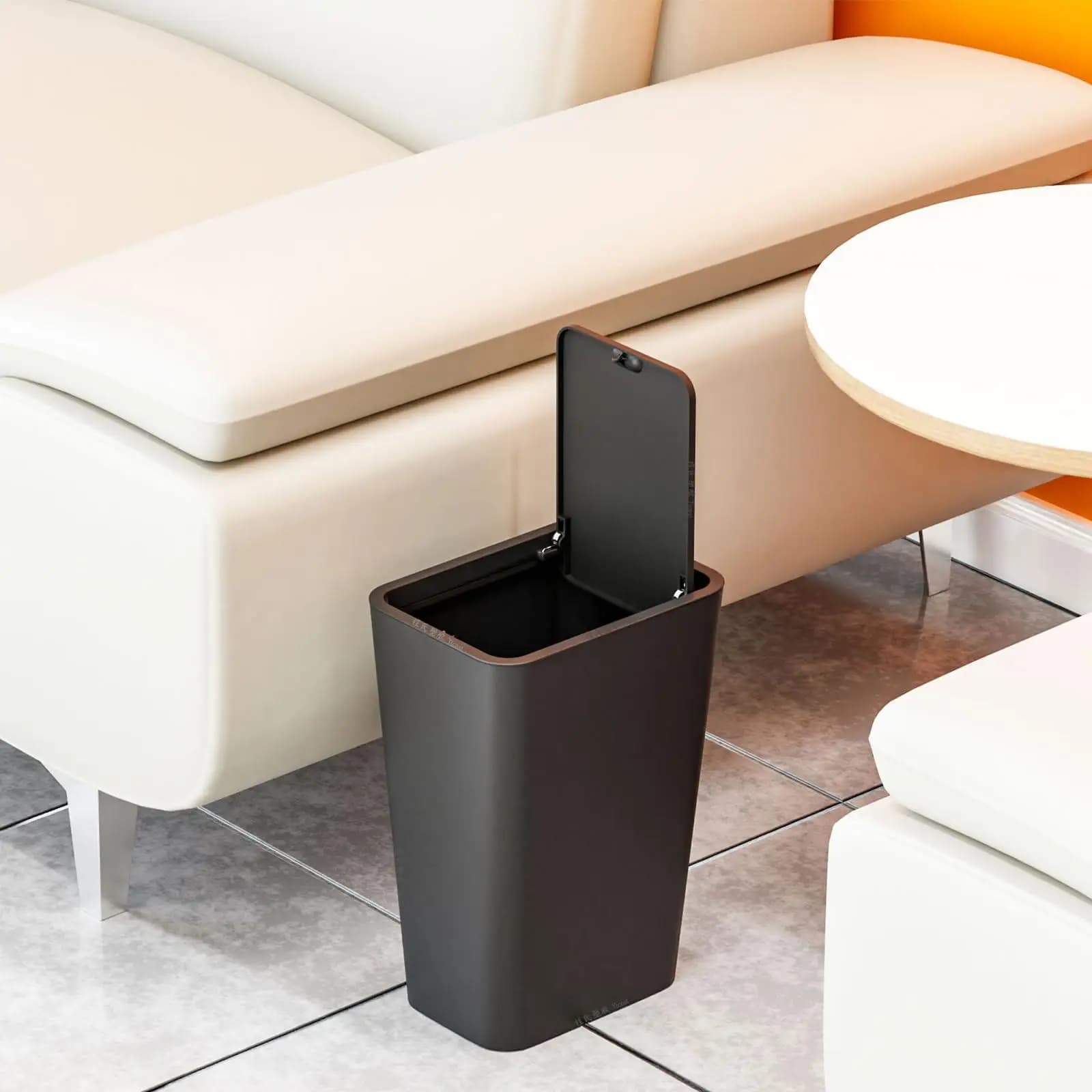 Set di 3 Piccoli Cestini per Rifiuti con Coperchio, Bidoni Compatti per Camera da Letto, Ufficio, Dormitorio, Sotto Scrivania, Mobile, Lavello, Soggiorno