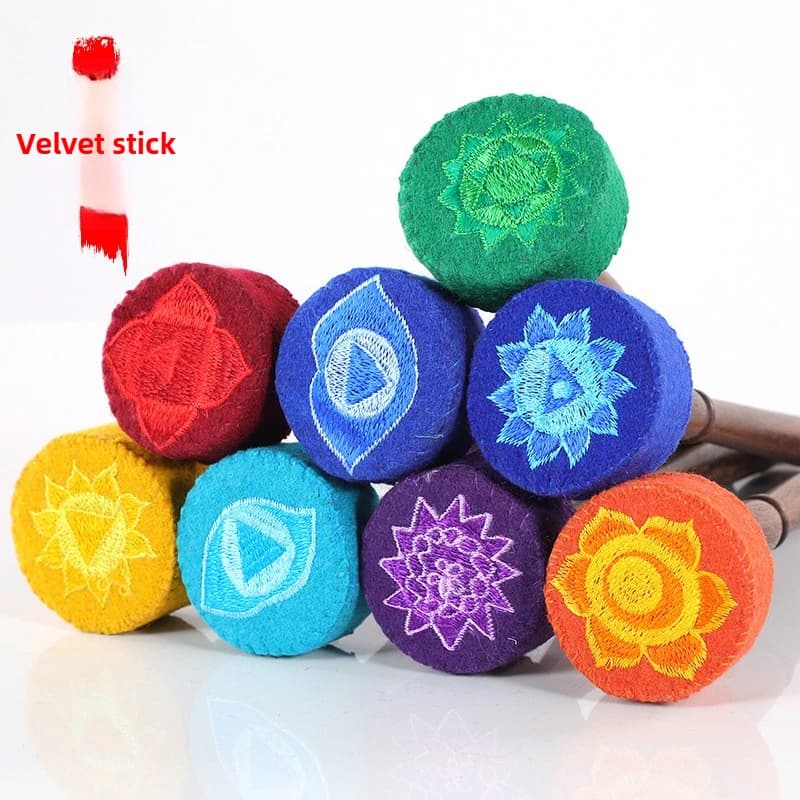 Tibetan Singing Bowl Striker Wool Felt Mallet Professional Sound Therapy Full Moon Bowl Accessory