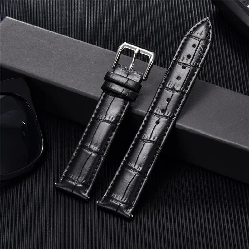 Universal Leather Watchband 16mm 18mm 20mm 22mm 24mm Watch Straps for Men Women Black Brown Leather Calfskin Watch Bracelets