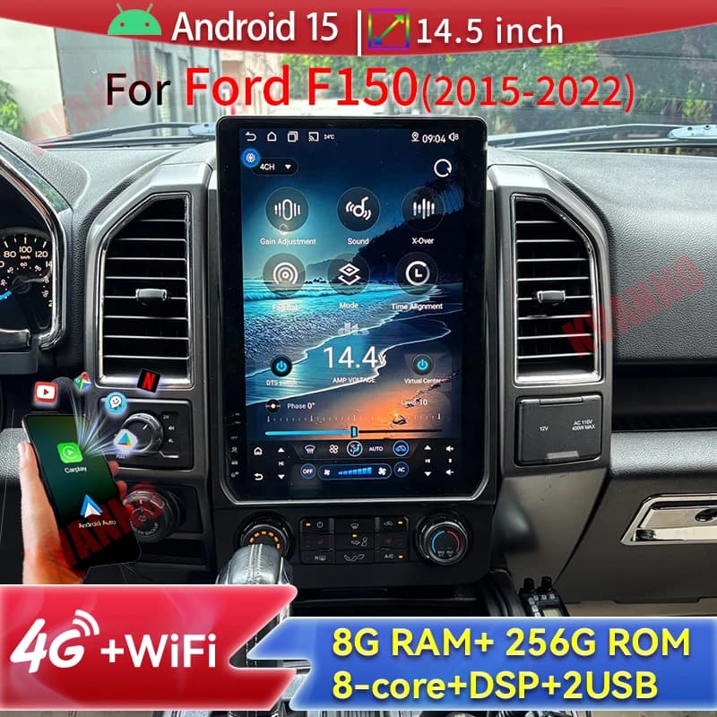 14.5 ''Android 15 Carplay Autoradio Radio for Ford F150 2015 2016 2017 2018 2019 2020 2021 2022 Smart Car Systems