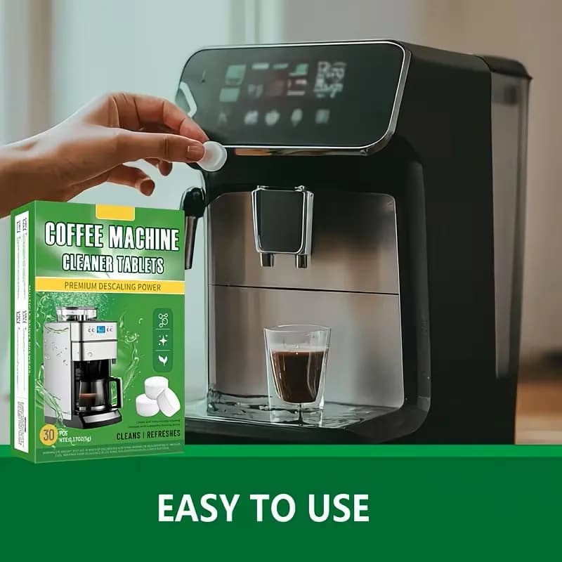 30-Pack of Tablets for Descaling And Cleaning Coffee Machines - Thorough Maintenance for Any Coffee Maker