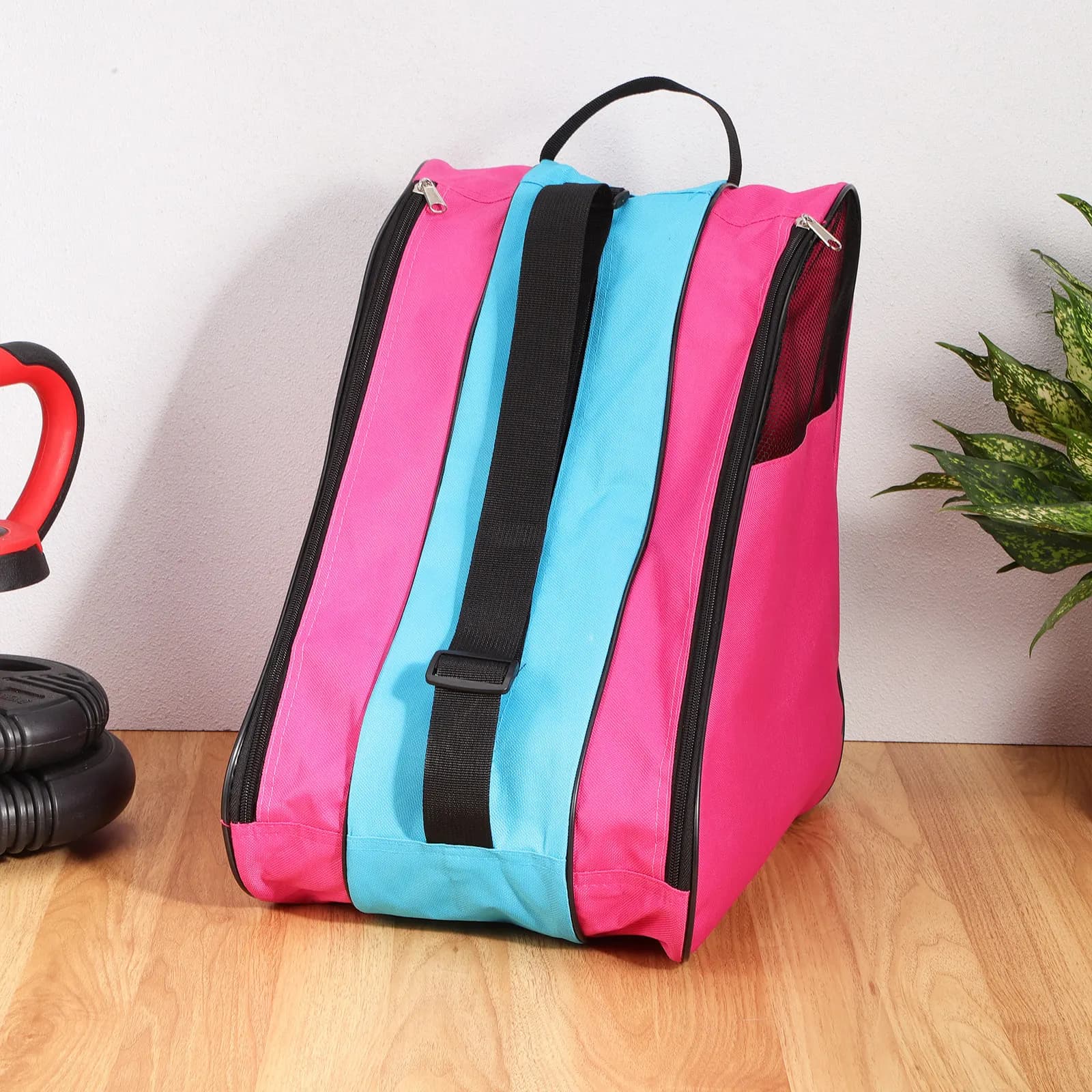 Zaino per Pattini a Rotelle per Bambini, Borsa Spaziosa per Pattinaggio, Leggero in Tessuto Oxford, Protezione per Pattini da Ghiaccio