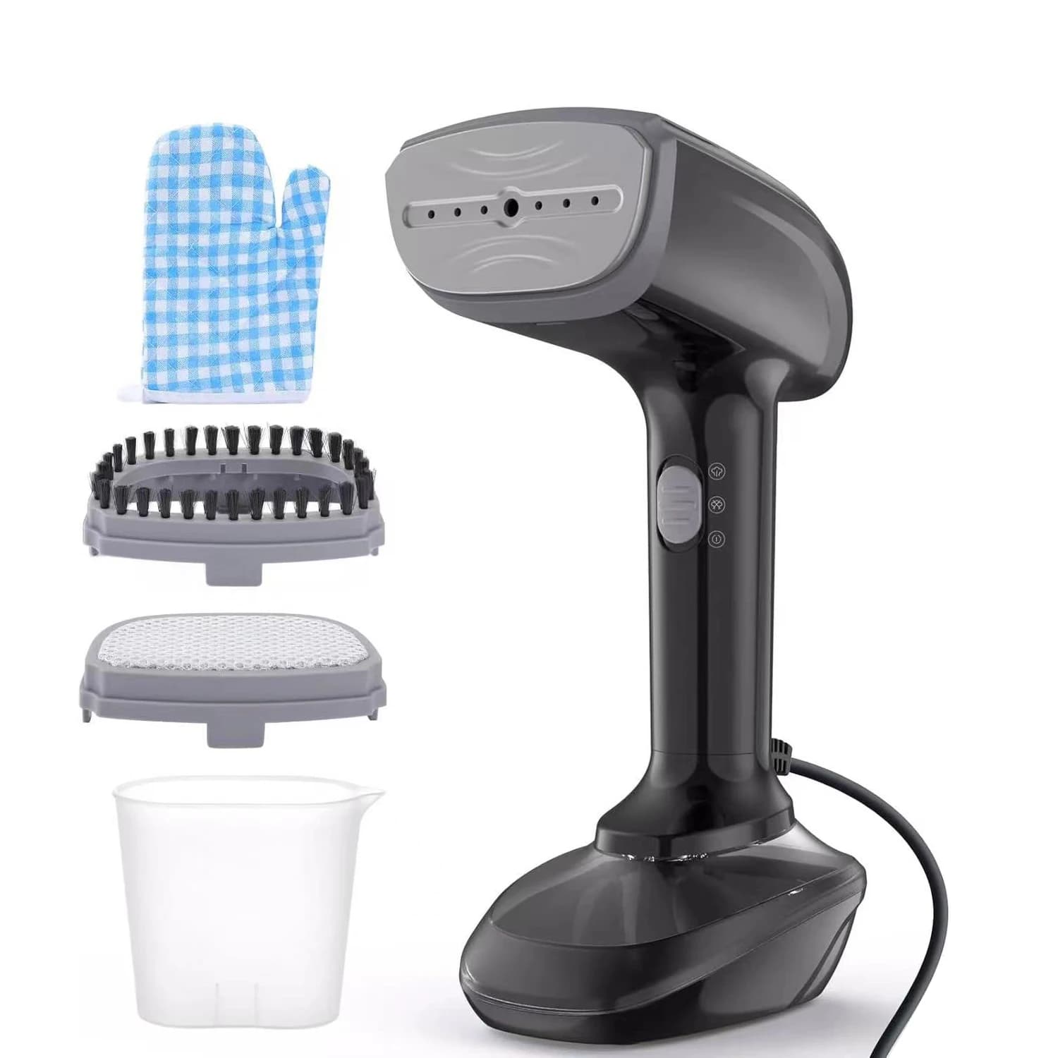 Vaporizzatore Portatile per Vestiti da 1200W, Stiratore a Vapore Pieghevole per Tessuti, Elettrodomestico