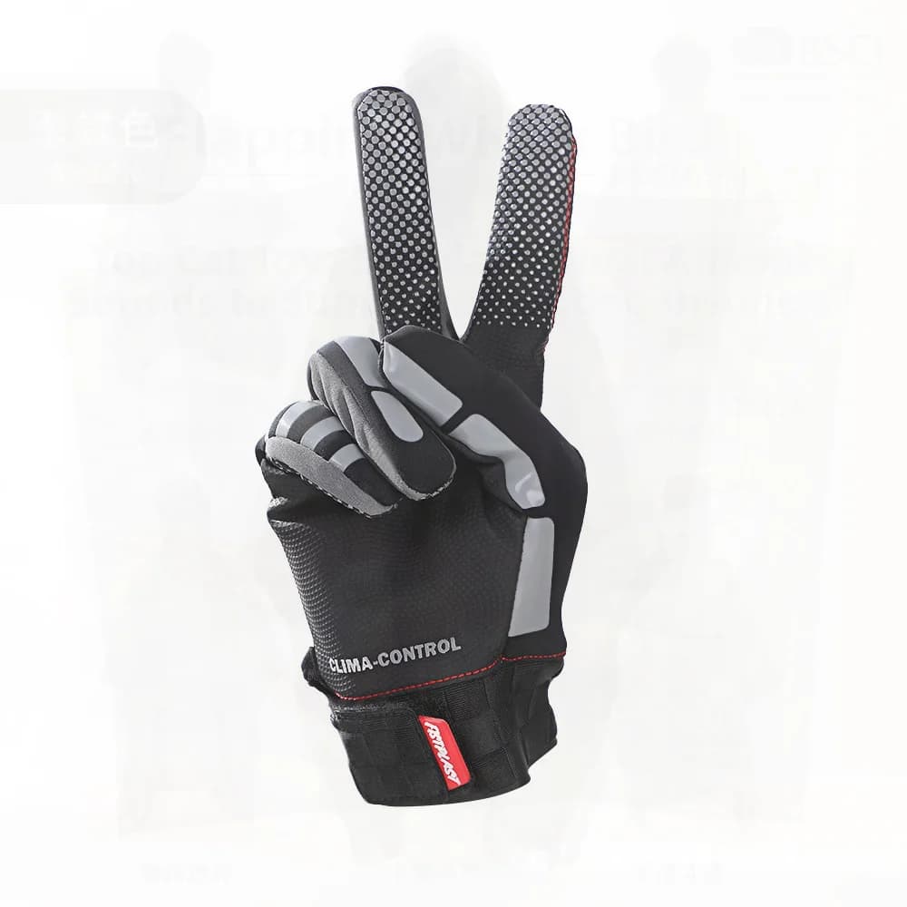 Guanti invernali touch screen a dita intere Foderati in pile unisex Impermeabili Antivento Motociclismo Resistente all'usura Dito lungo