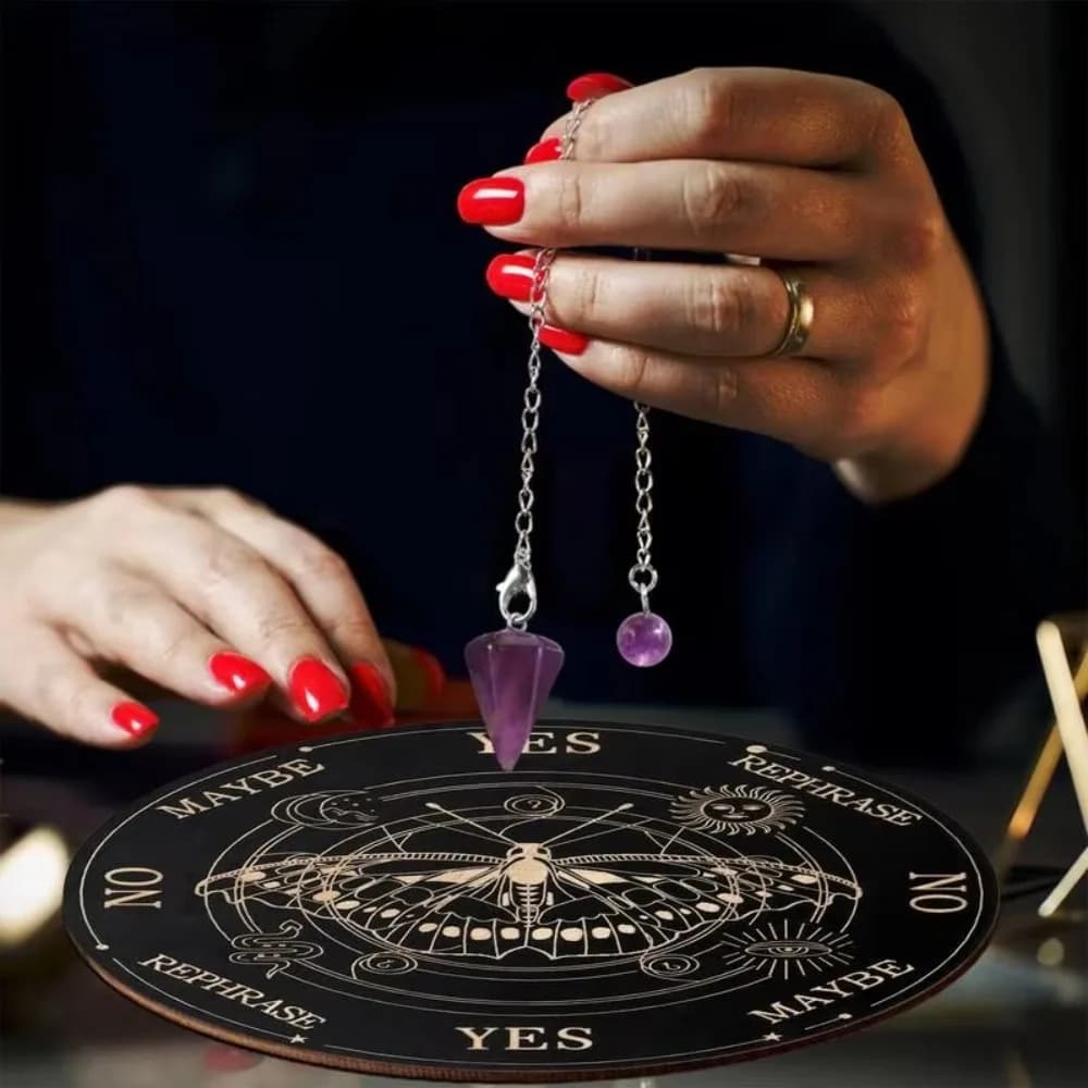 Magica Meditazione Stella Pendolo Bordo Piatto di decisione Streghe Forniture per altare Dowsing Divinazione Scheda Bacheca Metafisica
