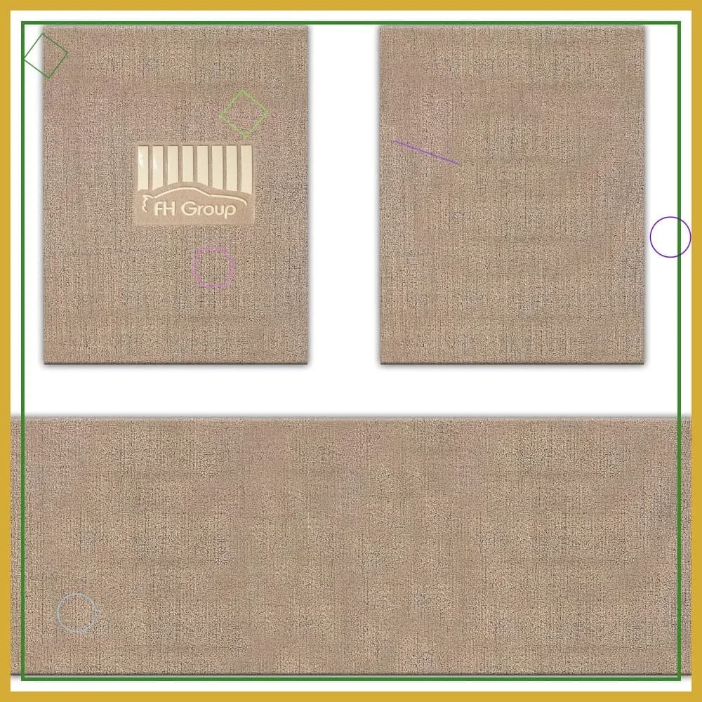 Tappetini Auto Impermeabili Fai-da-Te, Beige Solido, in Vinile Antiscivolo, Misura Universale