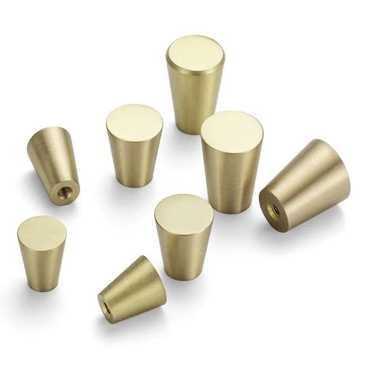 Nuovo stile cinese maniglia in ottone conico solido foro singolo armadio porta armadio cassetto mobili hardware maniglie in rame