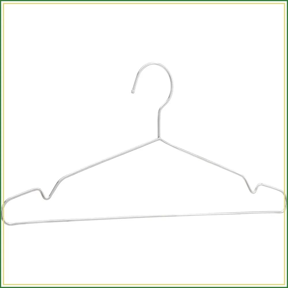 Stainless Steel Clothes Hangers 50-Pack for Shirts, Suits, Dresses, Jackets, Silver