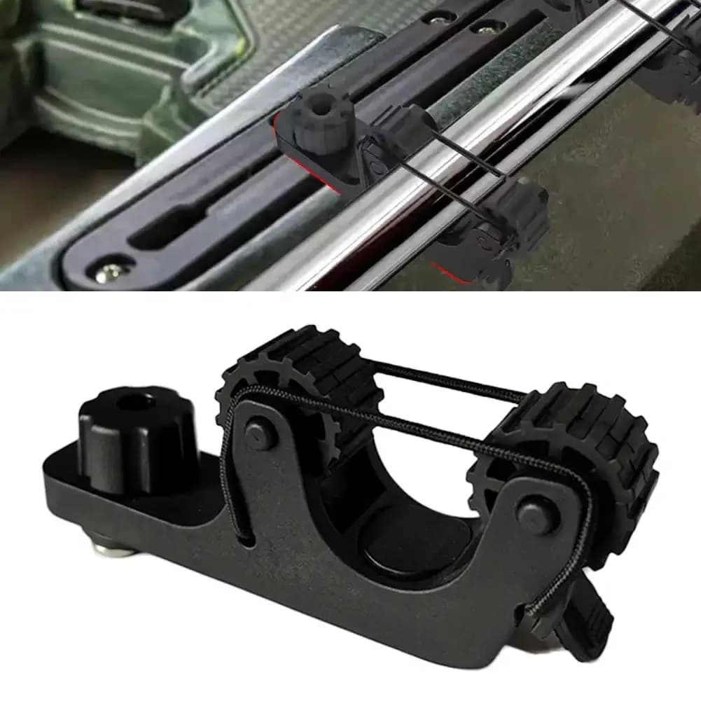 Supporto per pagaia per kayak da 2 pezzi Estendi il supporto per binario per kayak per contenere accessori per binario per supporto per remo per kayak con pagaia standard