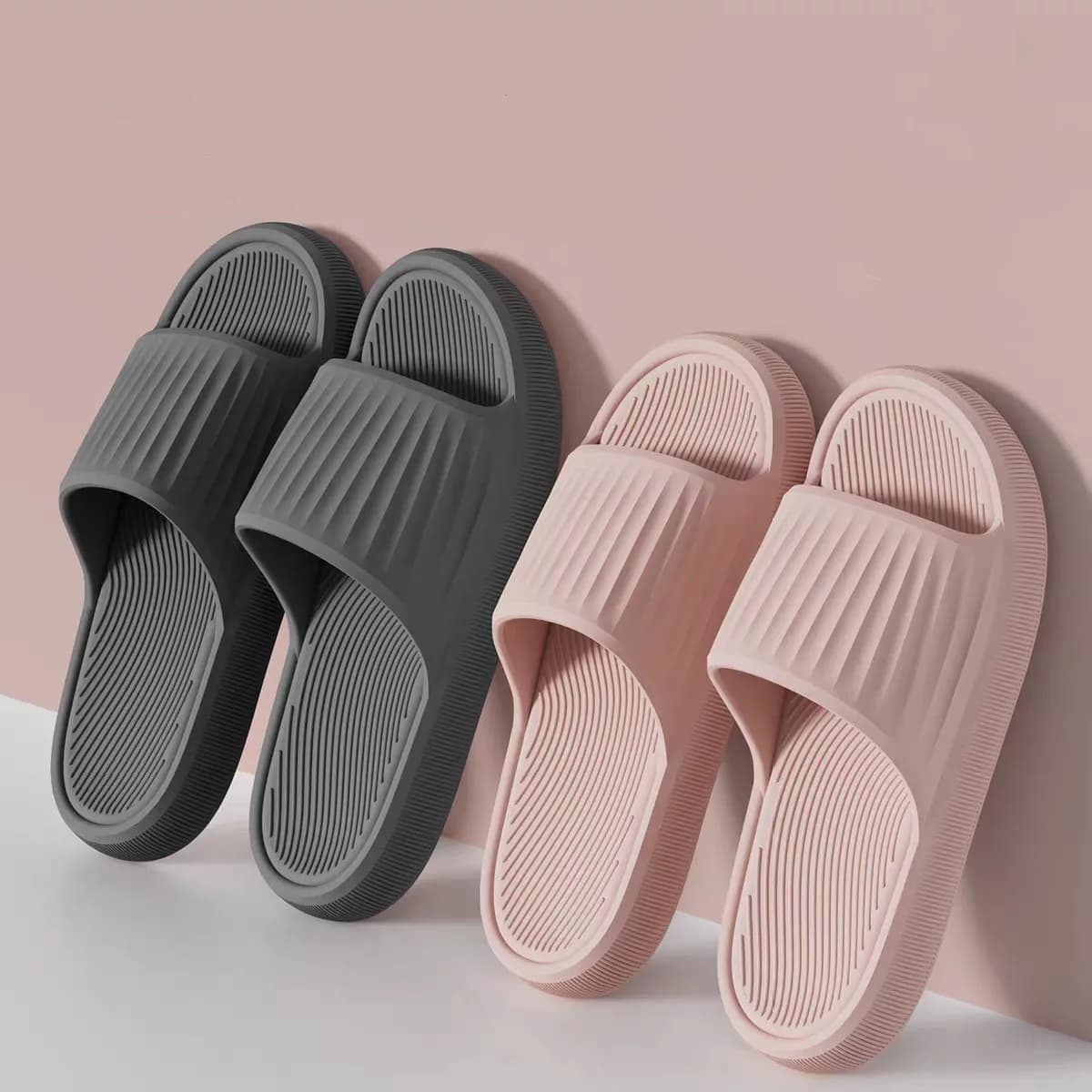 Women's Summer EVA Sandals, Shower Shoes with Soft Sole, Slippers with Men's Platform, Fashion Bathtub Slippers for Couples