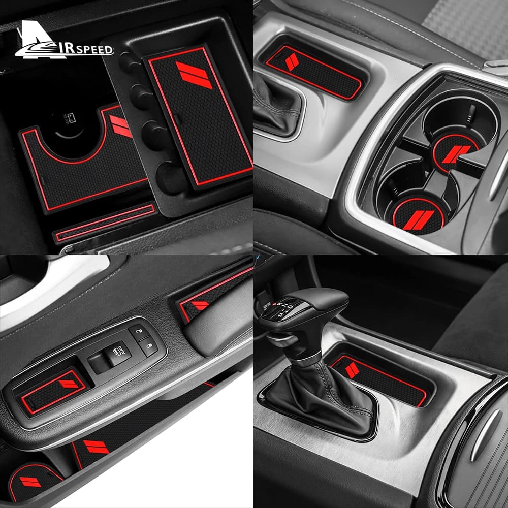 Anti-Slip Cup Holder Mat for Dodge Durango 2014-2020 For Charger 2015-2023 Waterproof Rubber Coaster Trim Interior Accessories