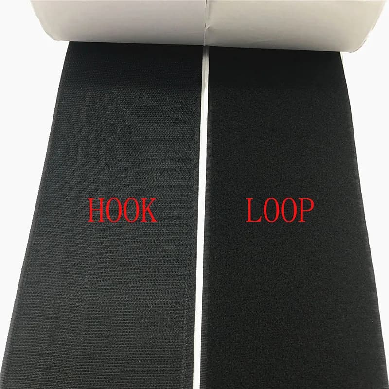 150mm nero bianco forte nastro di fissaggio autoadesivo Hook Loop nastro di fissaggio adesivo nastro adesivo con cinturino in gomma con colla per fai da te