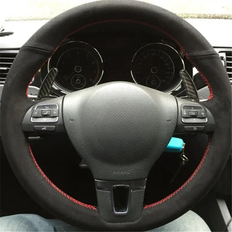 Black suede car cover for Volkswagen Golf 6 Mk6 VW Polo Sagitar Bora Santana Jetta Mk6 Interior accessories for cars