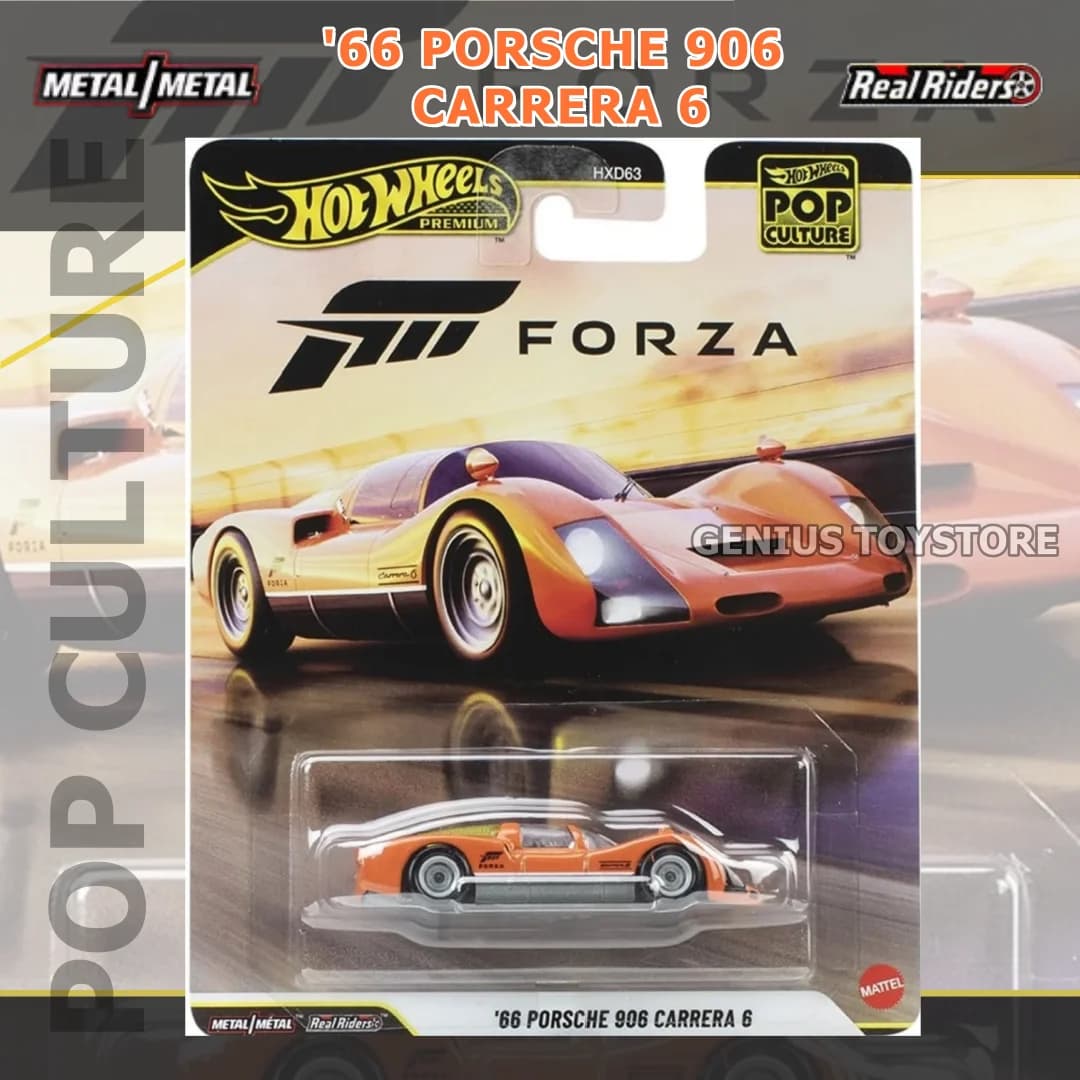 Hot Wheels Premium 2026 Pop Culture '66 PORSCHE 906 CARRERA 6 1:64 Diecast Alloy Metal Body Racing Legend Replica Collectible