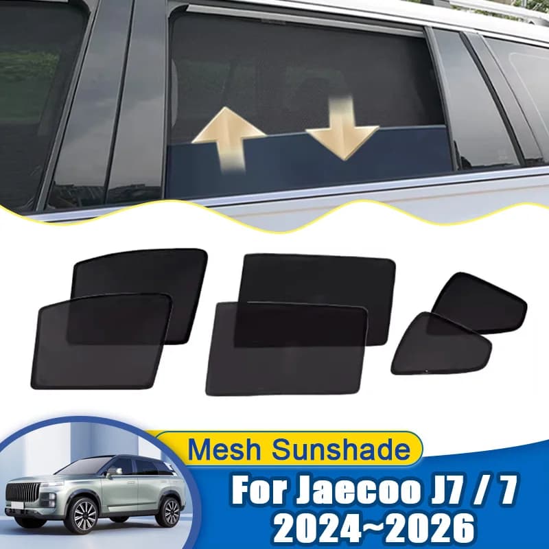 Parasole per Auto Jaecoo J7 2024 2025 2026, Tendina Parasole Magnetica in Rete per Finestrini, Protezione Solare e Privacy, Accessori