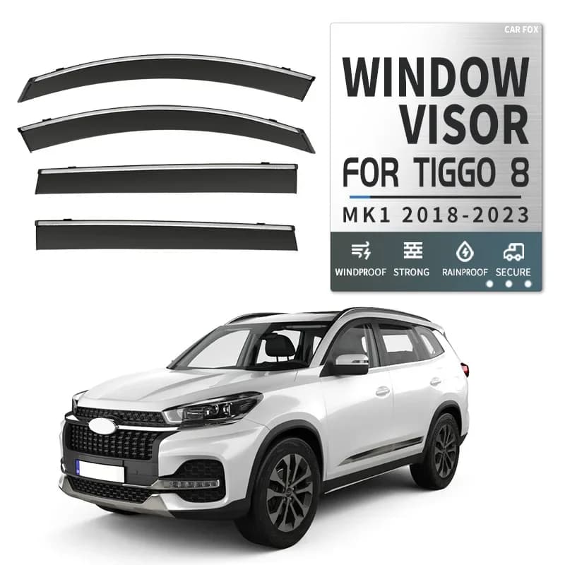 Per Chery TIGGO 8 2018+ Deflettori Finestrini Auto, Tendine Parasole Antipioggia per Finestrini Laterali, Accessori Auto, Kit Carrozzeria