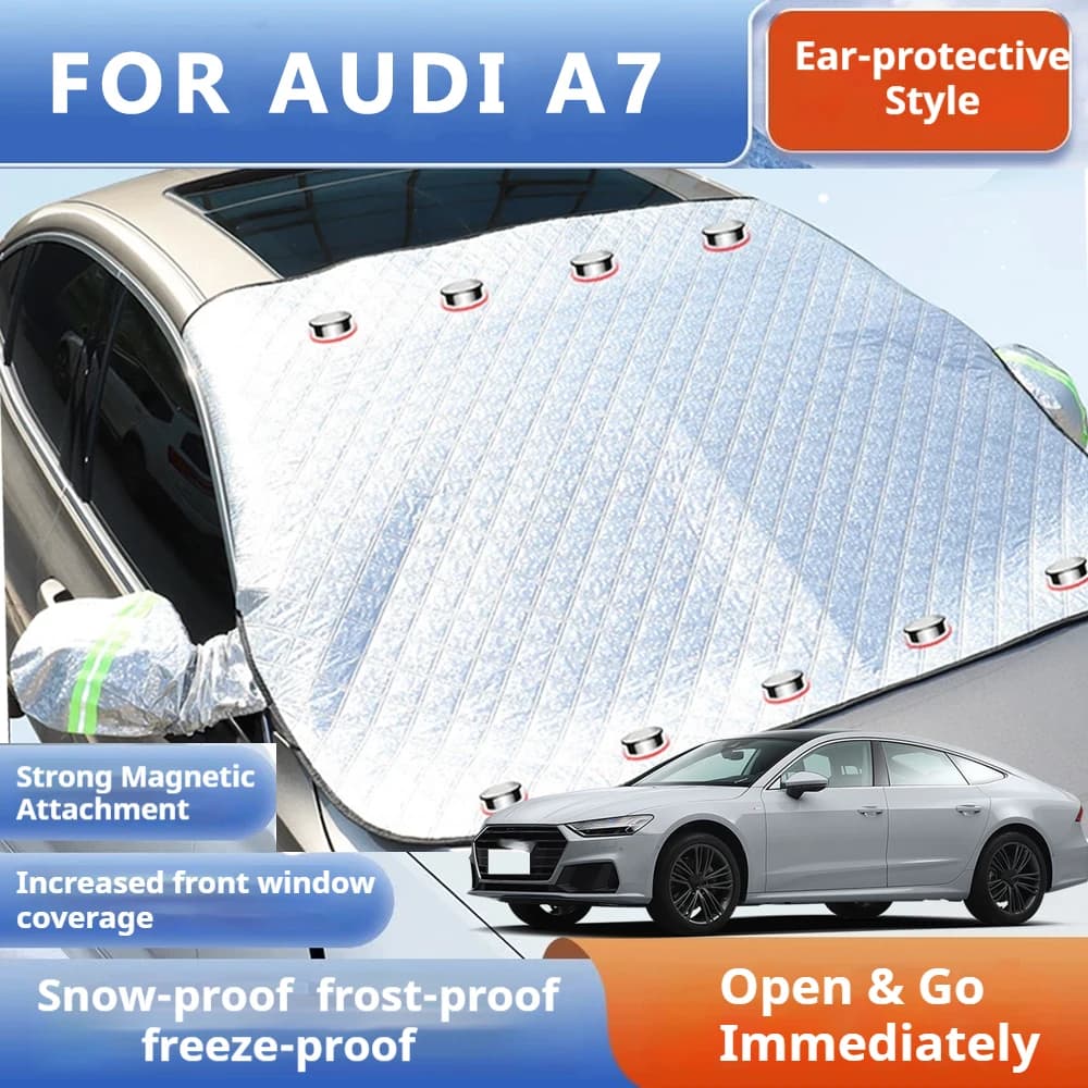 Addensato Auto Ora Parasole Parabrezza Copertura Con 5/9 Magneti Protezione UV Anti Neve Luce Solare per AUDI A7 4G8 4K8