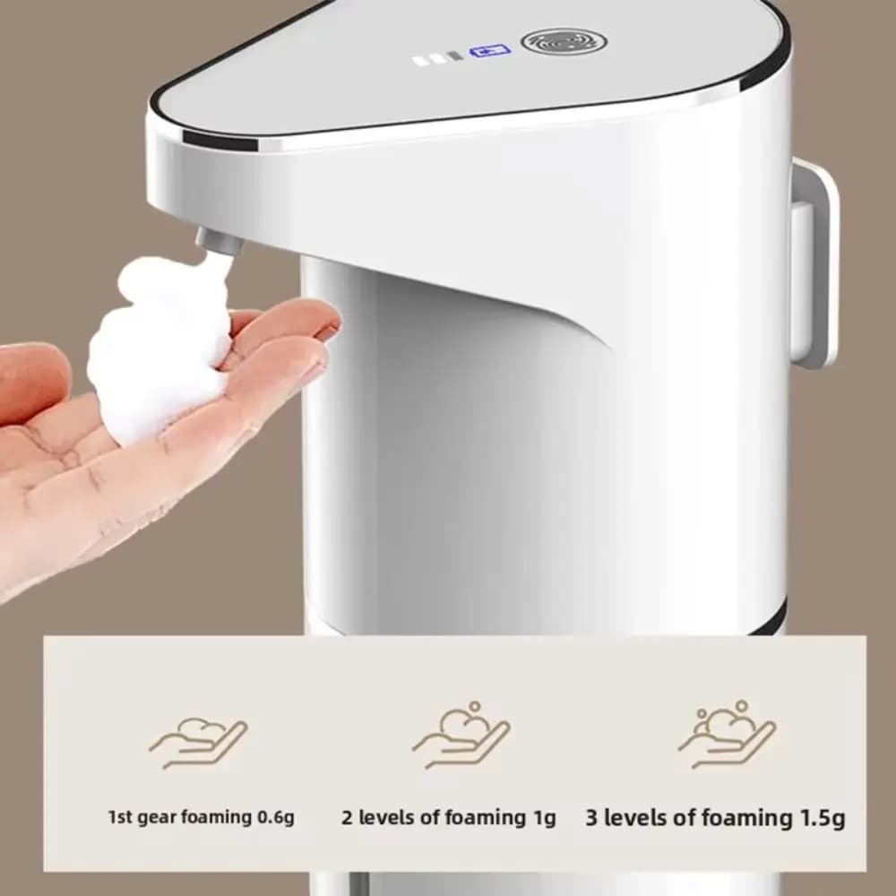 Dispenser automatico di sapone a induzione da 350 ml Touchless con dispenser per lavamani ricaricabile USB Display digitale impermeabile