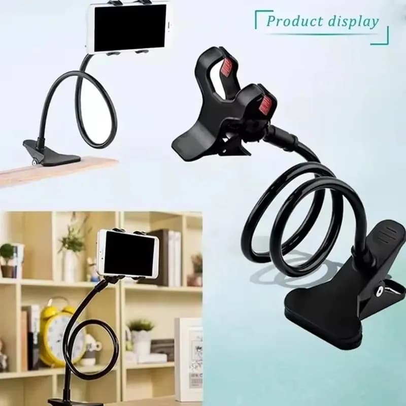 Supporto per Telefono a Collo d'Oca per Letto e Scrivania, Regolabile a 360° ° Supporto universale per cellulare in lega di magnesio, mani libere, da tavolo