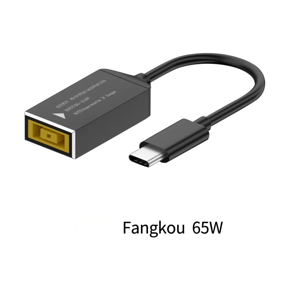 DC 4.5x0.6 7.4x0.6 5.5x2.1mm Female to USB C Type C PD 65W Power Adapter Converter Fast Charge Cable for Lenovo Xiaomi