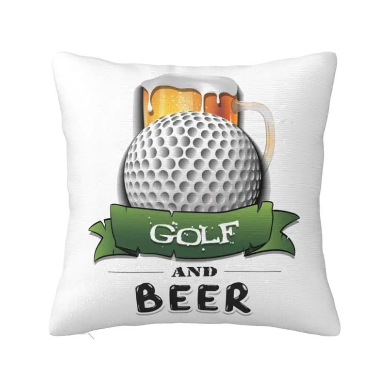 Fodera per cuscino per pallina da golf e birra 55x55 cm Federa per cuscino in velluto di poliestere per divano sedia decorazione domestica Federa