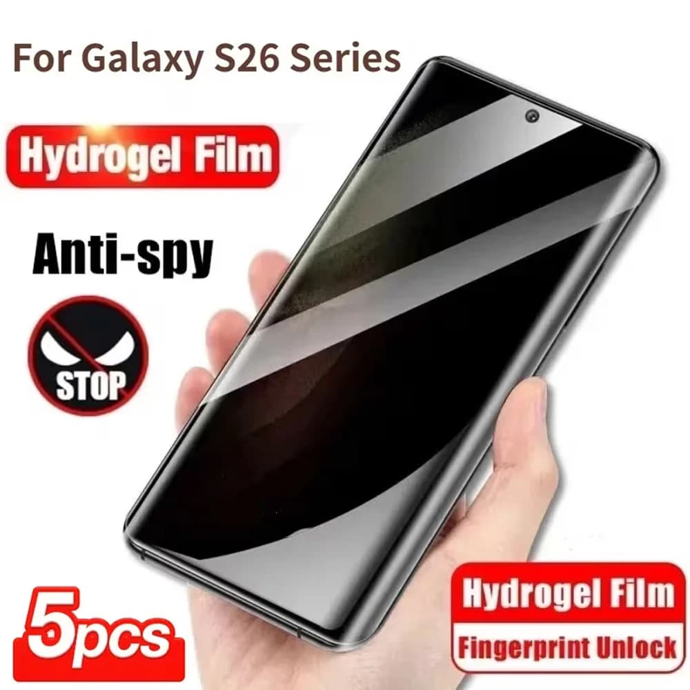 Pellicola idrogel per la privacy da 1-5 pezzi per Samsung S26 Ultra S26 Plus S26 S25 Ultra S24 S23 S22 A56 A55 A36 A35, non in vetro, protezione per lo schermo