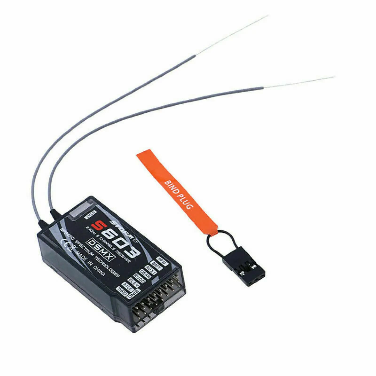 6CH 2.4GHz PPM S603 Receiver with 3dbi Gain Antenna Fit For JR SPECTRUM DSM-X DSM2 Transmitter for RC Drone Quadcopter Aircraft