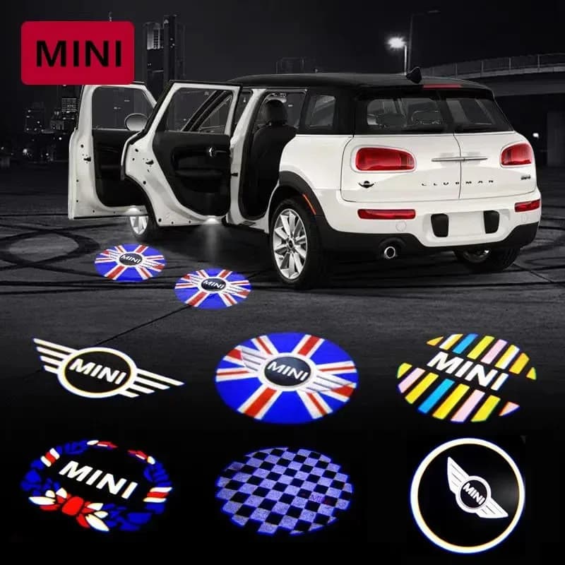 Proiettore LED per portiera auto, luce di benvenuto per BMW Mini Cooper Works R55 R56 R50 R53 R60 R61 F54 F55 F56 F60, accessori auto
