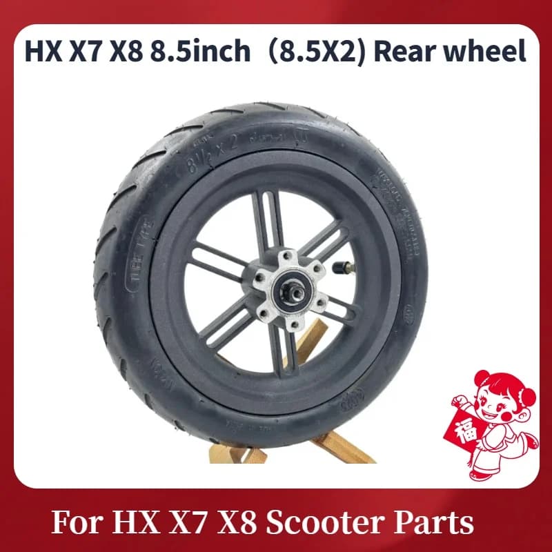 Pneumatico gonfiabile per ruota posteriore per scooter elettrico HX X7 X8 - Parte durevole per scooter con ruota inclusa