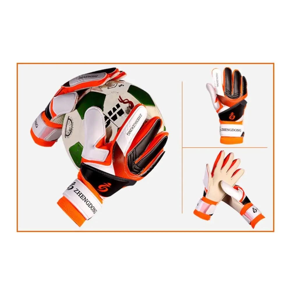 Guanti da Calcio Resistenti all'Usura, Guanti da Portiere Antiscivolo in Lattice Spesso, Guanti da Allenamento Colorati Antiscivolo