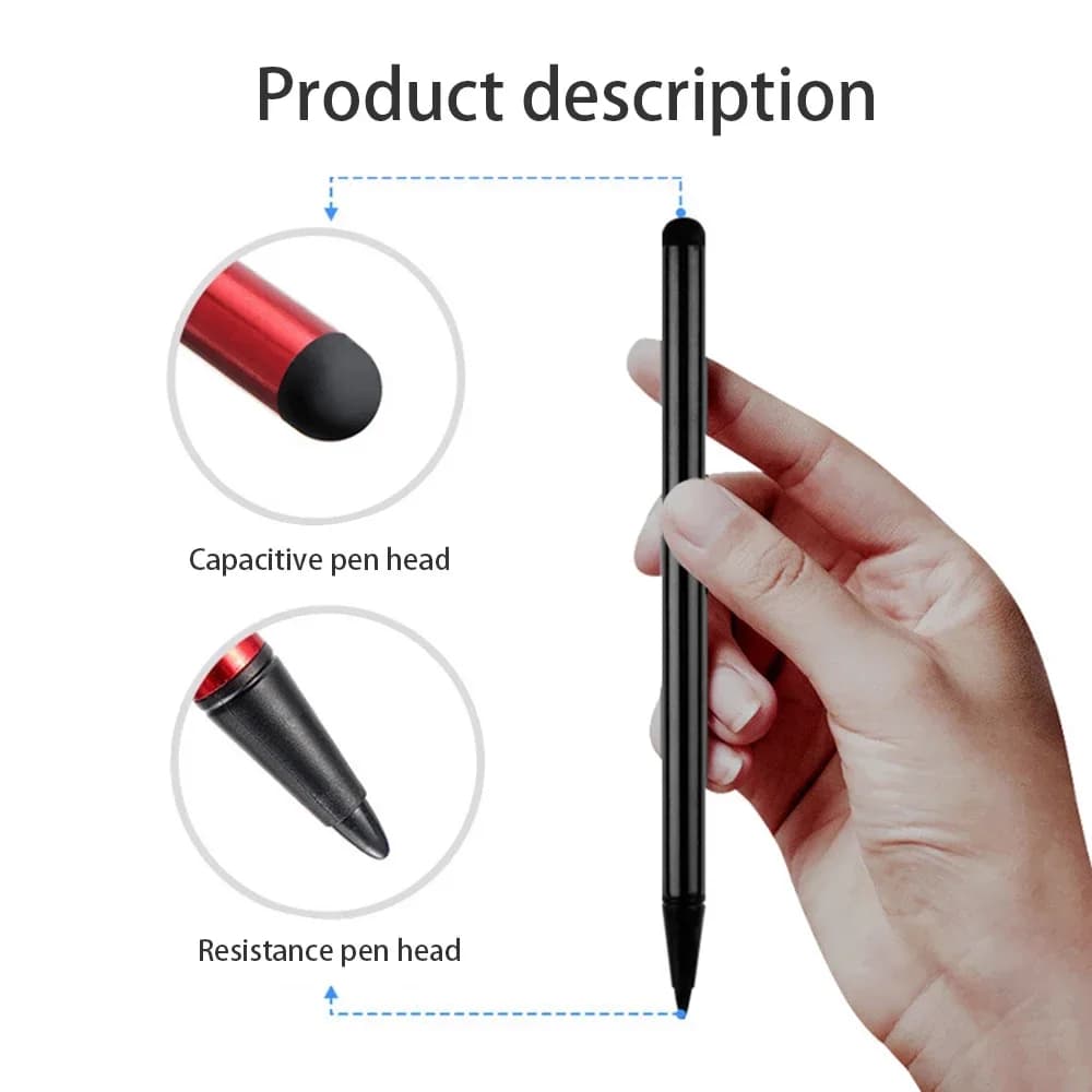 Stilo capacitivo e combinazione stilo con punta rigida resistiva con gomma per penna touch screen per smartphone tablet