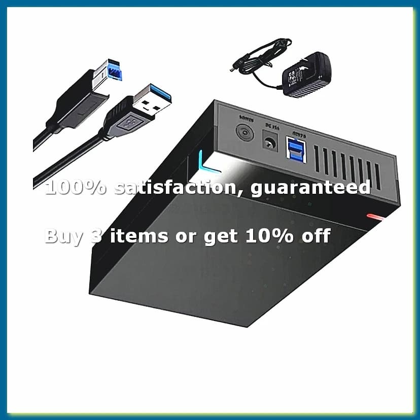 3.5 Inch SATA to USB 3.0 HDD Case - External Hard Drive Enclosure, Data Transfer,HDD Box for PC and Laptop US PLUG-DTB3